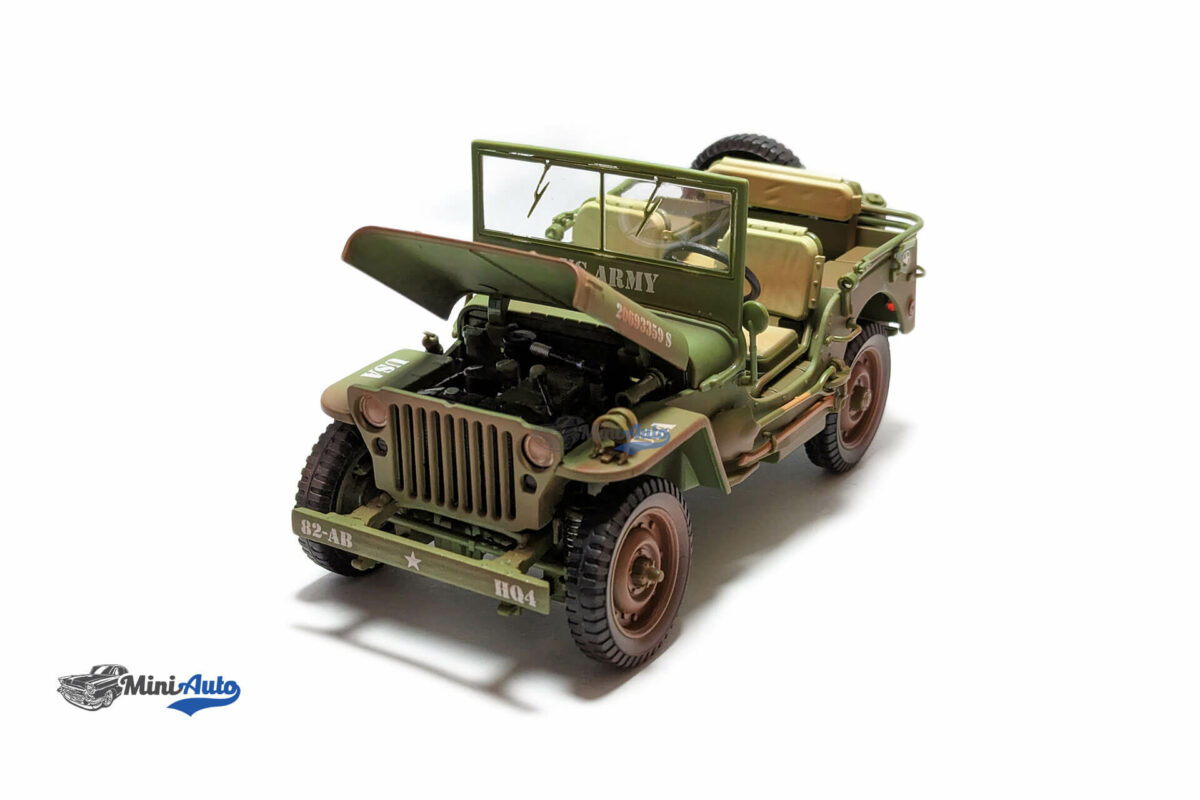 Norev 1:18 - Véhicule Militaire Miniature - Jeep Willys US Army D-Day