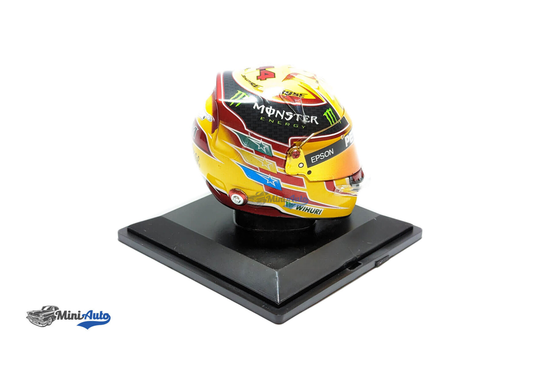 L. Hamilton #44 Mercedes Petronas formula 1 World Champion helmet 1:5 - 2017 - Yellow - Image 7