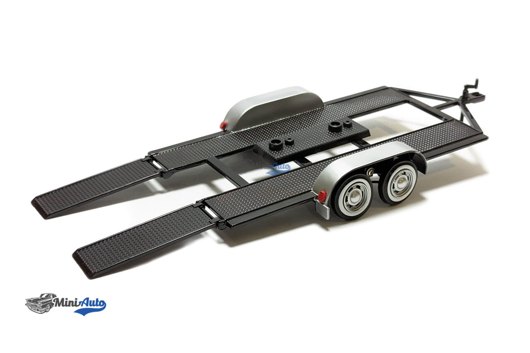 Trailer for 1:24 models with winder arm - Black/Silver - Image 8