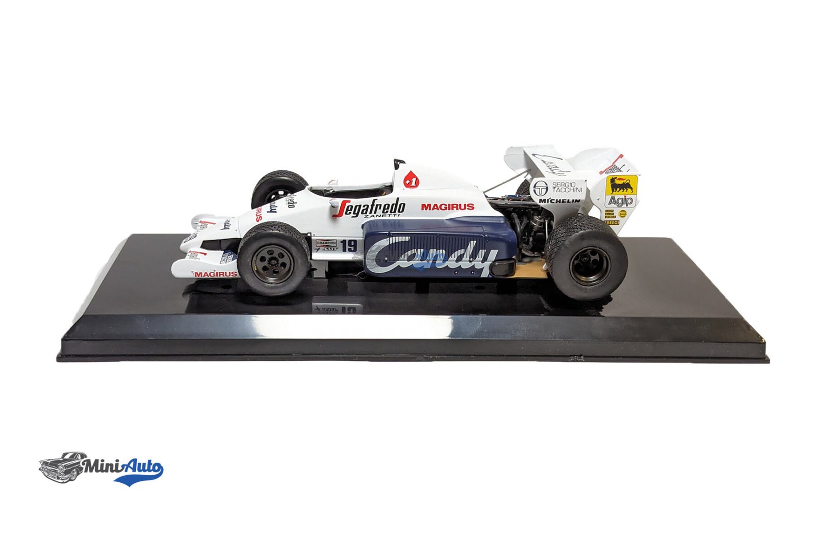 Ayrton Senna Toleman Hart TG184 #19 Formula 1 - 1984  - White/Blue - Image 2