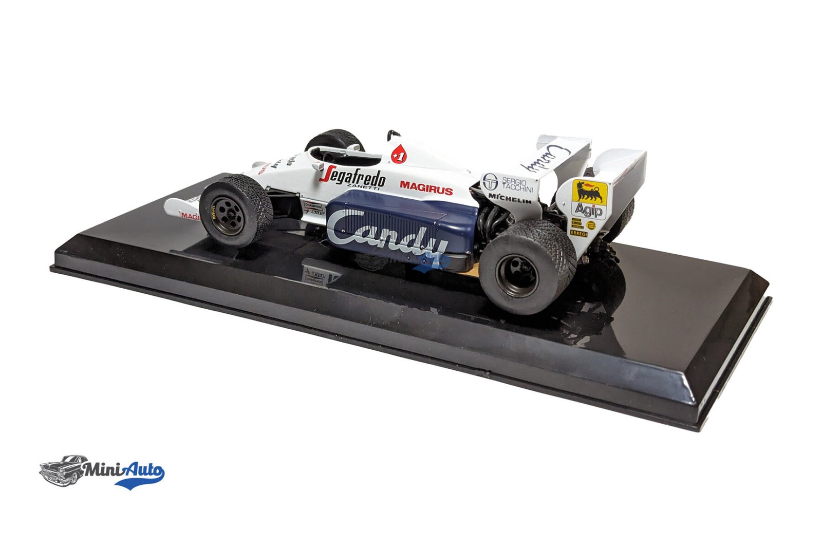 Ayrton Senna Toleman Hart TG184 #19 Formula 1 - 1984  - White/Blue - Image 7