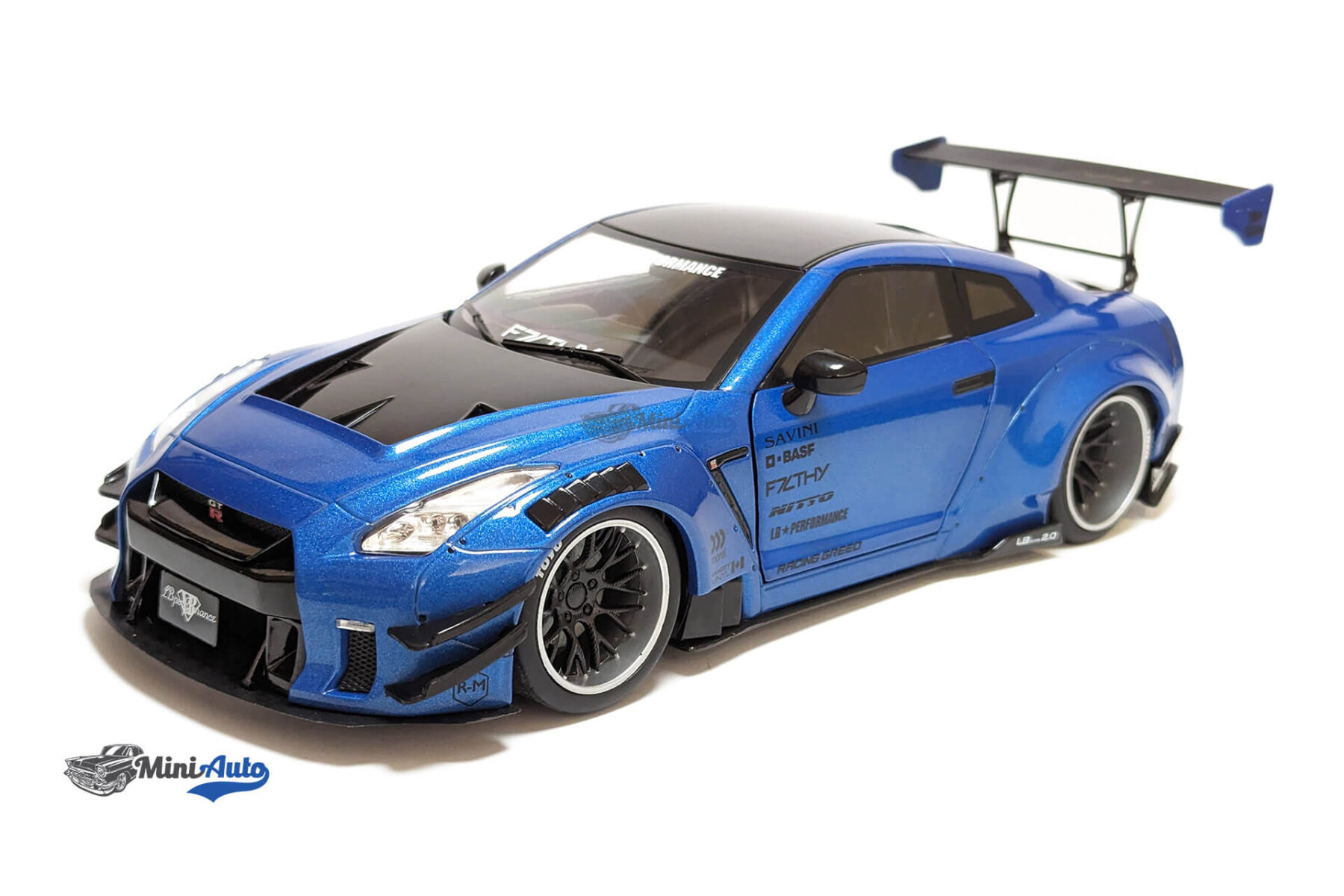 Nissan GT-R (R35) W/ Liberty Walk Body Kit 2.0 Metallic - 2020 - Blue - Image 6