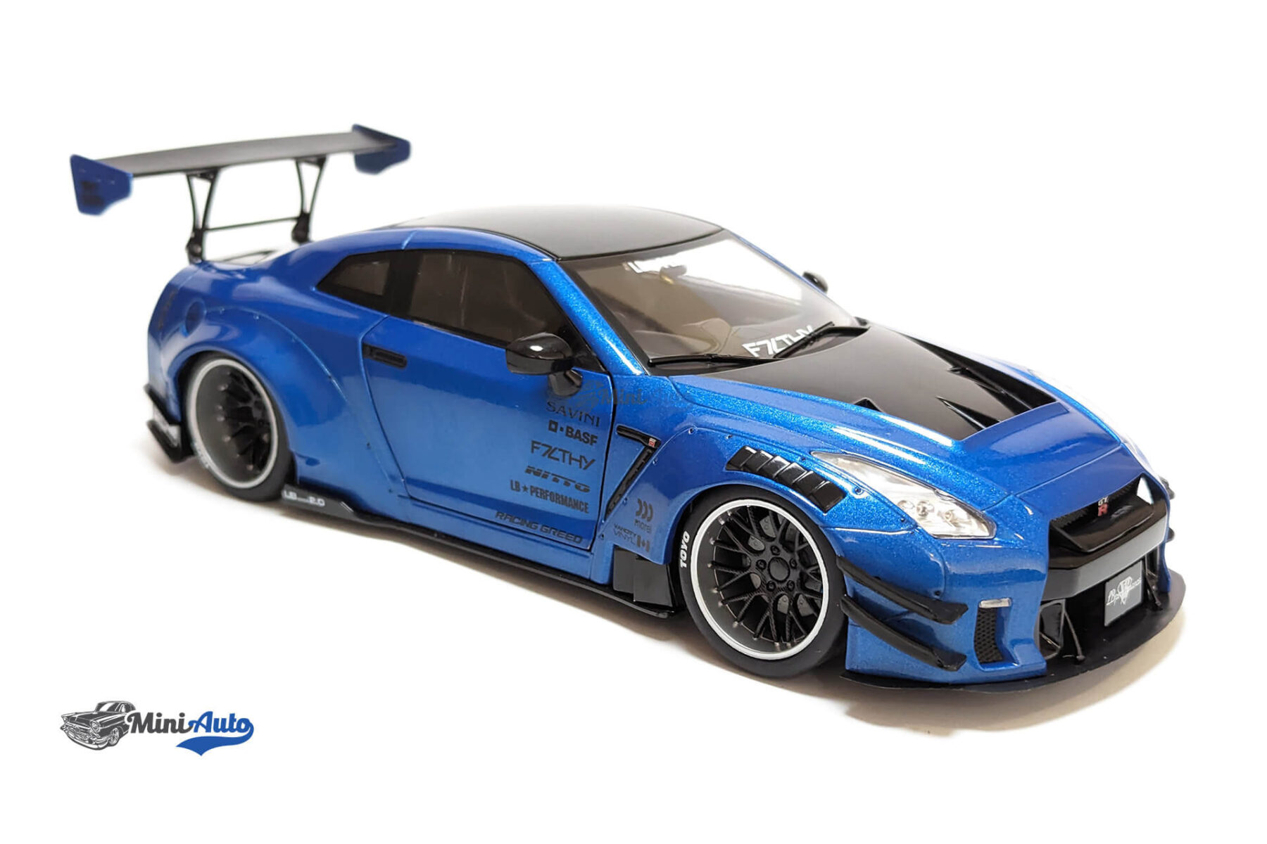Nissan GT-R (R35) W/ Liberty Walk Body Kit 2.0 Metallic - 2020 - Blue - Image 7
