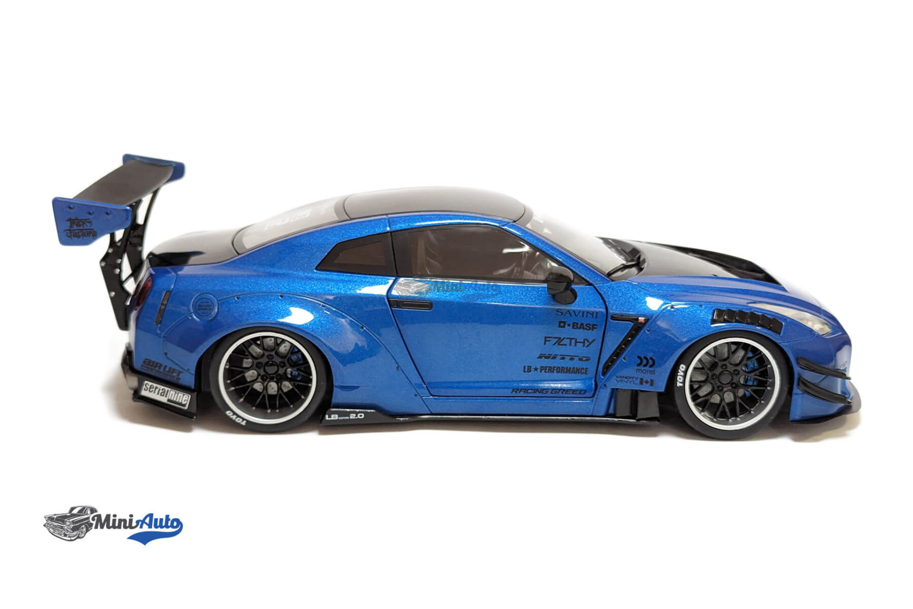 Nissan GT-R (R35) W/ Liberty Walk Body Kit 2.0 Metallic - 2020 - Blue - Image 11