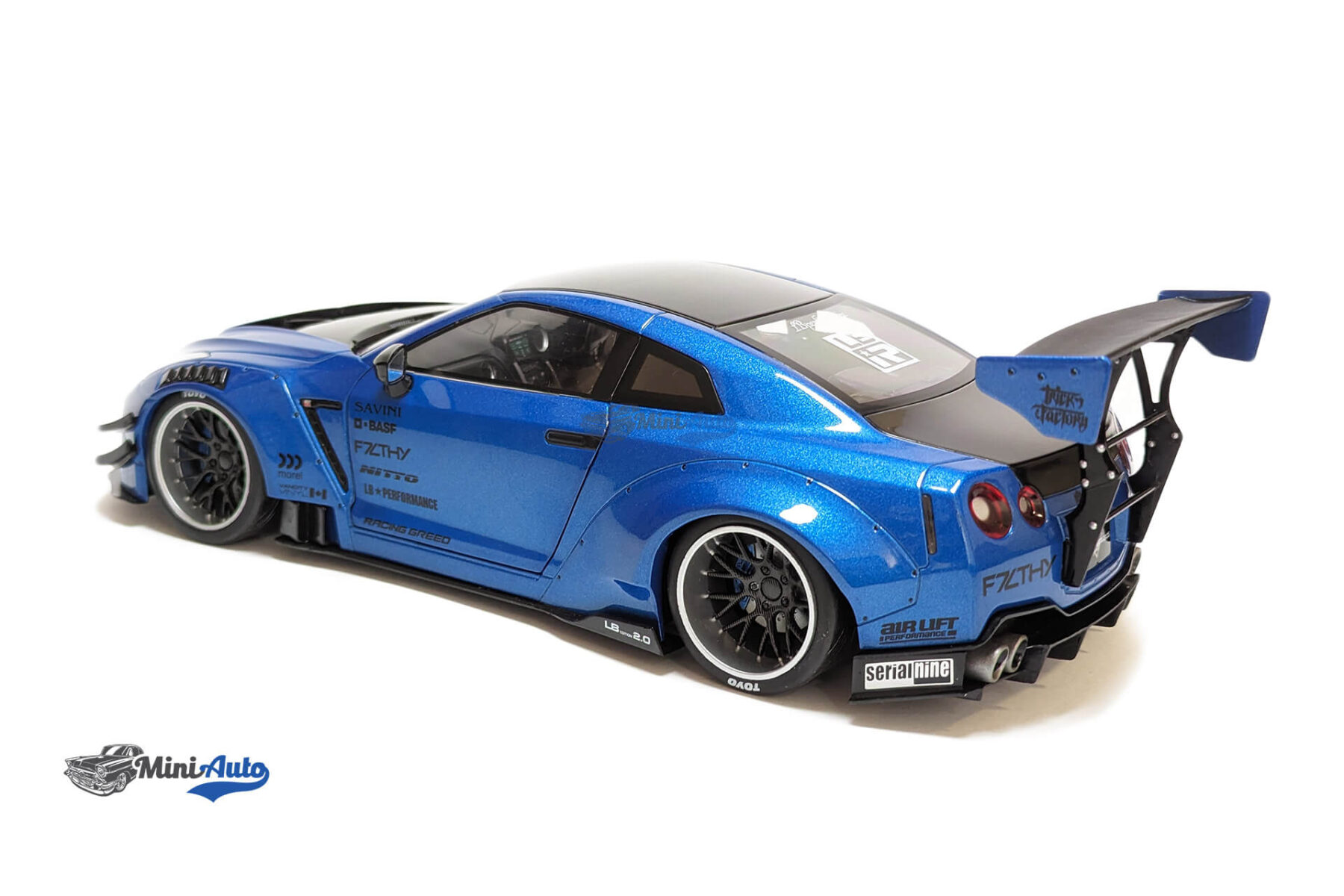 Nissan GT-R (R35) W/ Liberty Walk Body Kit 2.0 Metallic - 2020 - Blue - Image 9
