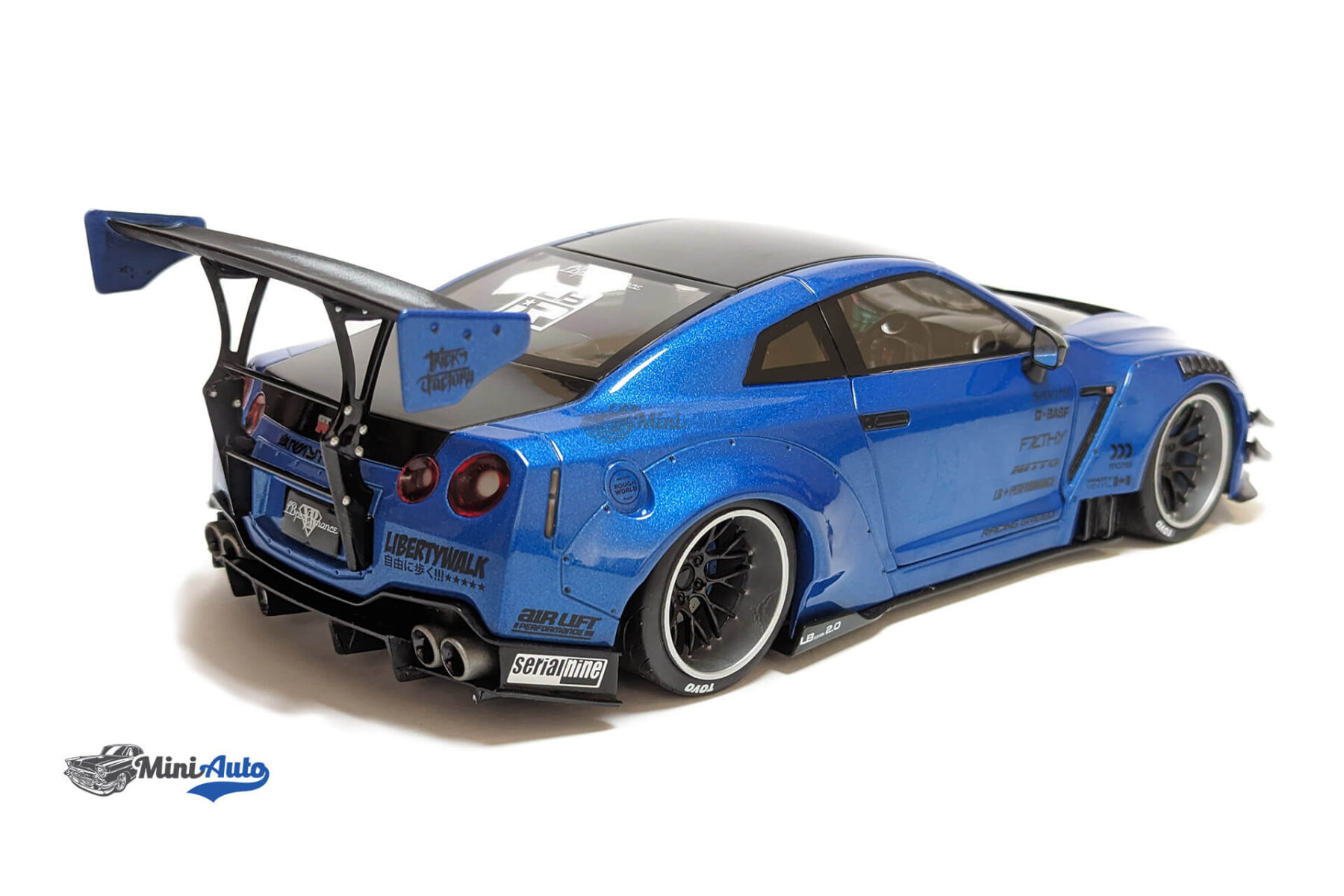 Nissan GT-R (R35) W/ Liberty Walk Body Kit 2.0 Metallic - 2020 - Blue - Image 8