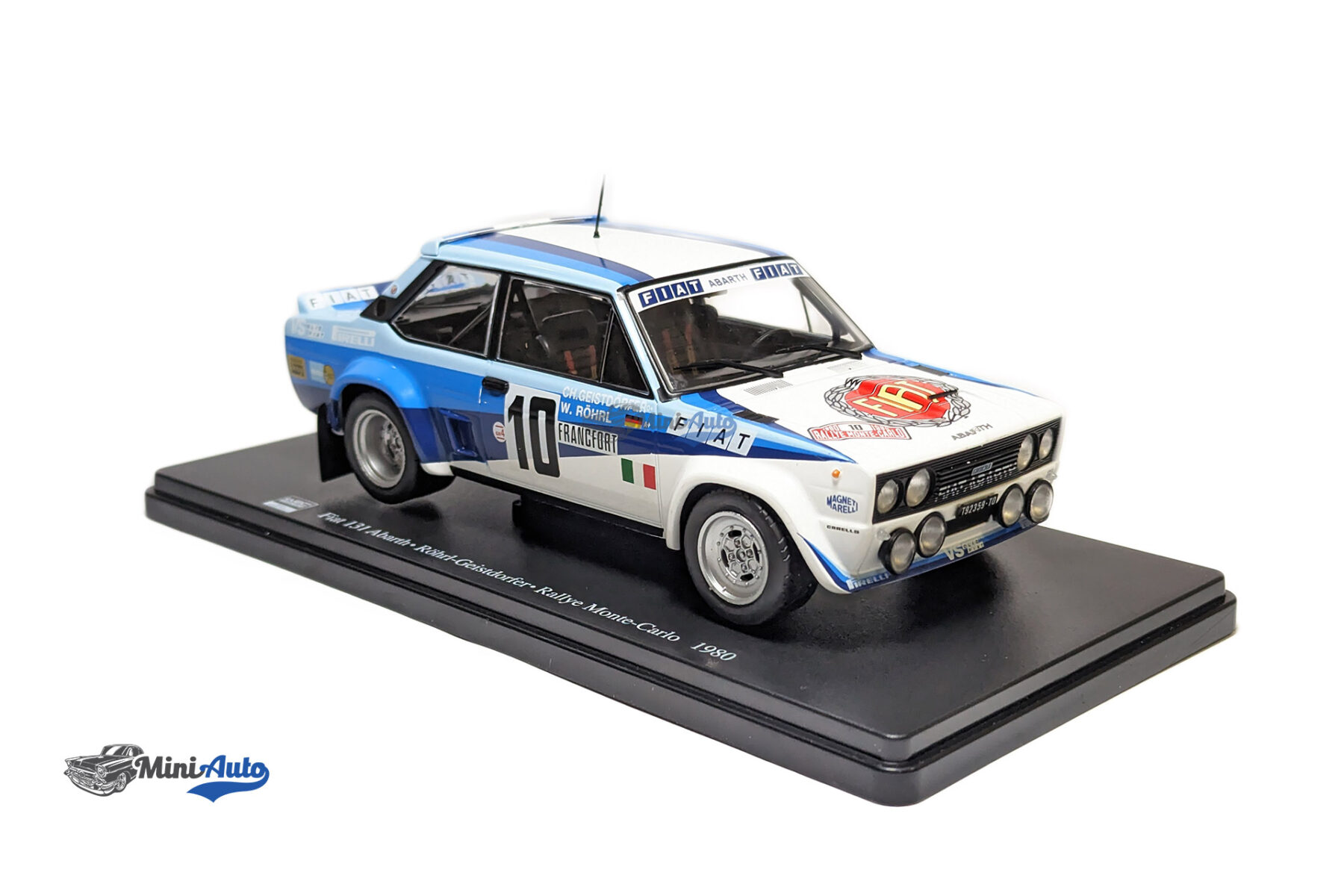 Fiat 131 Abarth #10 Winner Rallye Monte Carlo 1980 Röhrl, Geistdörfe - 1980 - Blue/White - Image 5