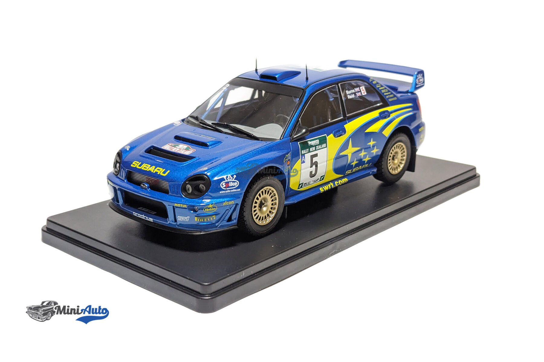 Subaru Impreza S7 WRC #5 winner rally New Zealand 2001 Burns, Reid - 2001 - Blue - Image 4