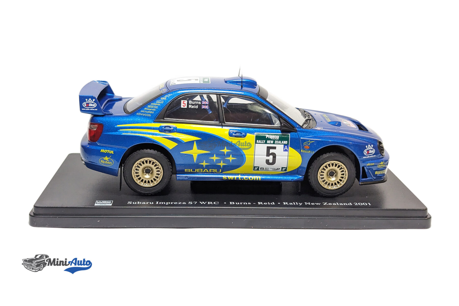 Subaru Impreza S7 WRC #5 winner rally New Zealand 2001 Burns, Reid - 2001 - Blue - Image 3
