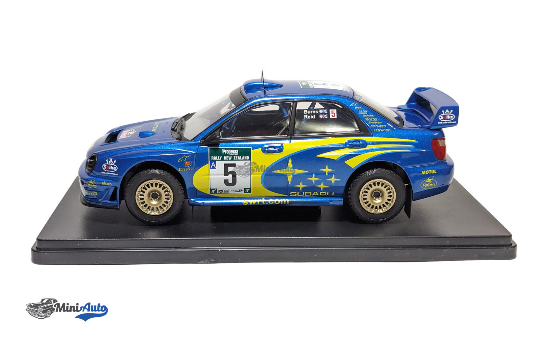 Subaru Impreza S7 WRC #5 winner rally New Zealand 2001 Burns, Reid - 2001 - Blue - Image 2