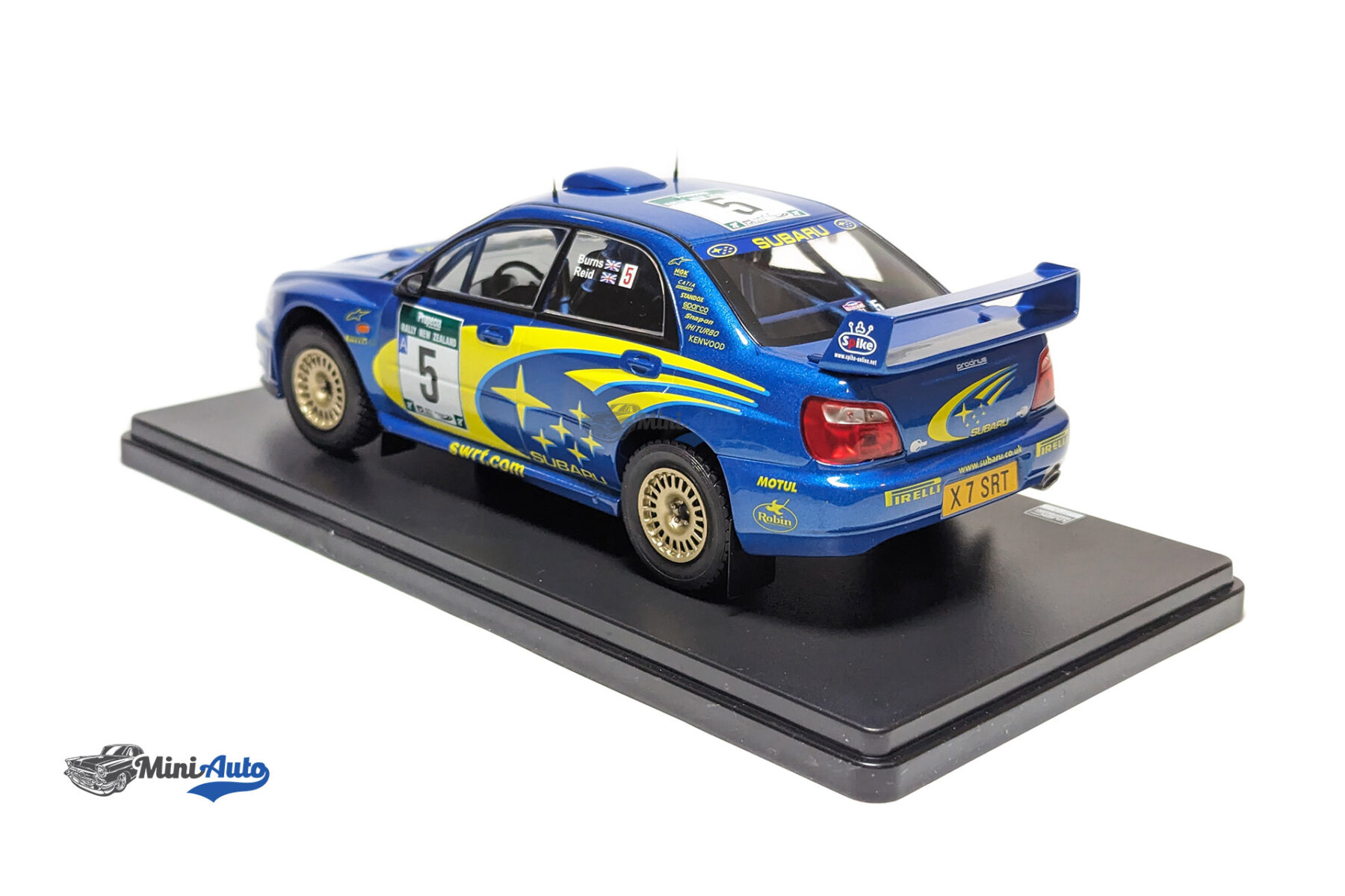 Subaru Impreza S7 WRC #5 winner rally New Zealand 2001 Burns, Reid - 2001 - Blue - Image 6