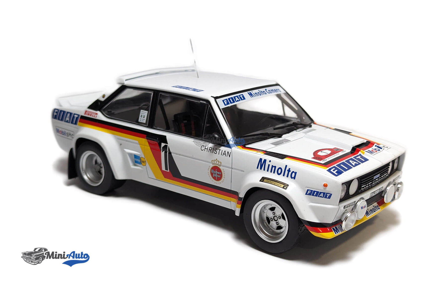 Fiat 131 Abarth, No.1 Minolta Rallye DM Rally Hunsrück - 1979 - White - Image 5