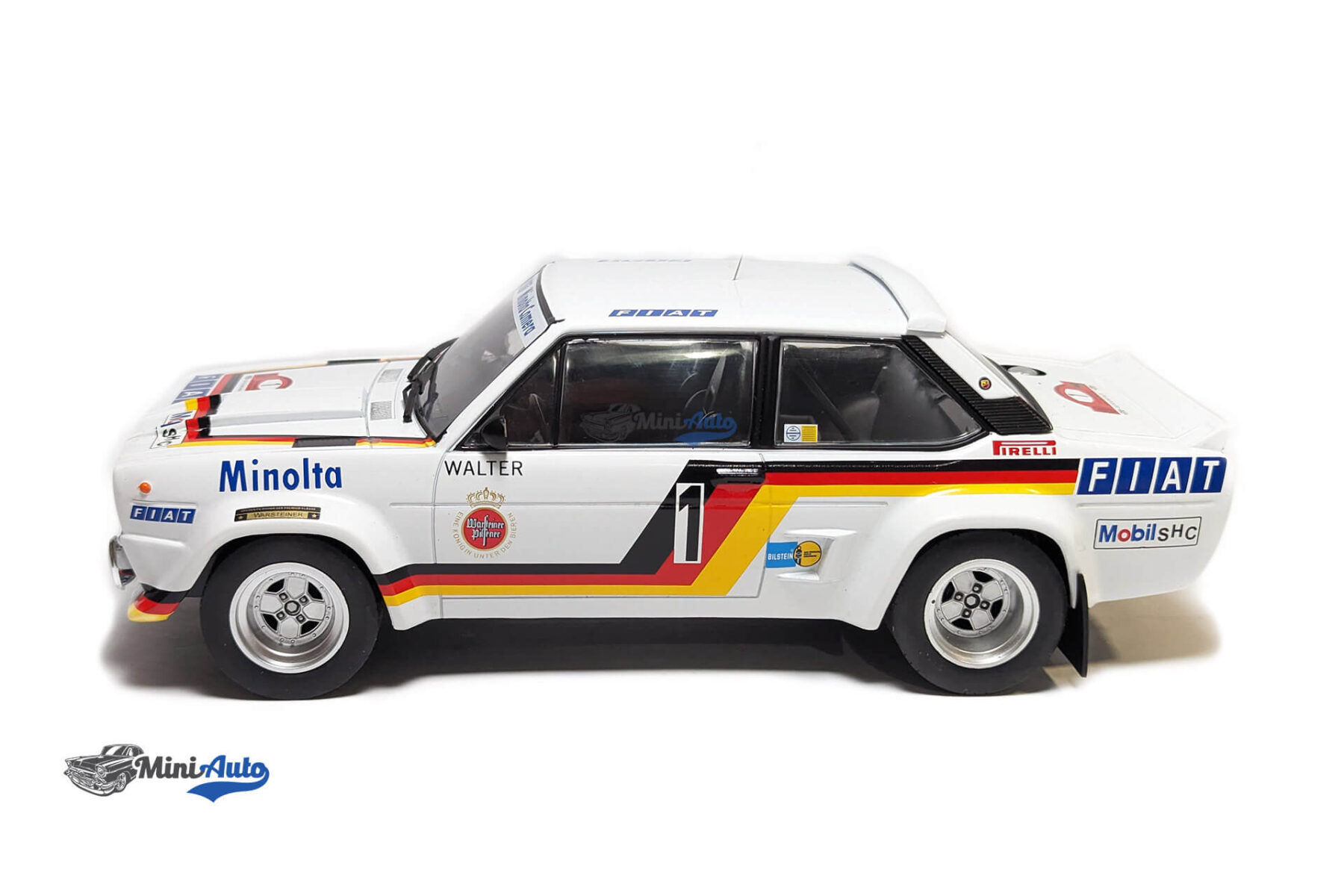 Fiat 131 Abarth, No.1 Minolta Rallye DM Rally Hunsrück - 1979 - White - Image 2