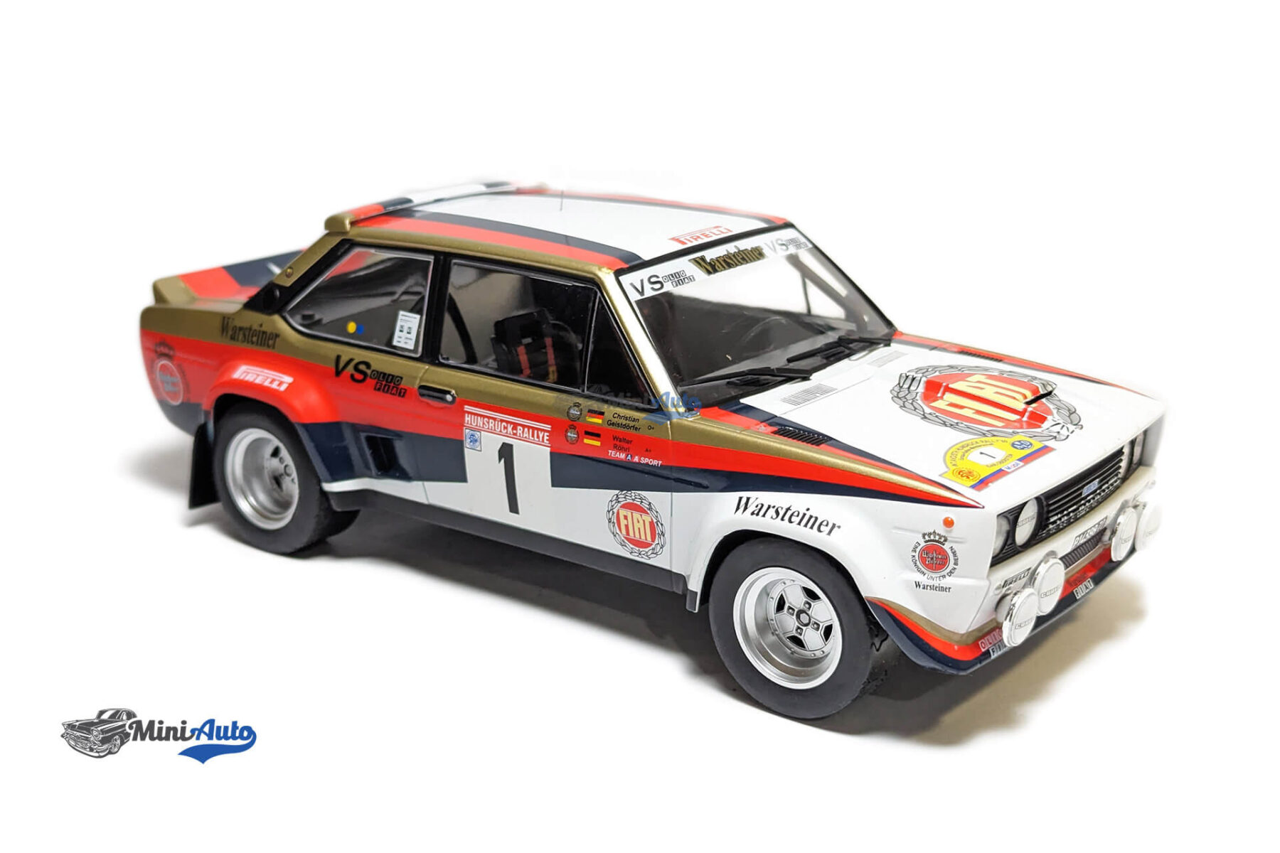 Fiat 131 Abarth, No.1 team AA Sport Warsteiner Rallye DM  Rally Hunsrück - 1980 - White - Image 5