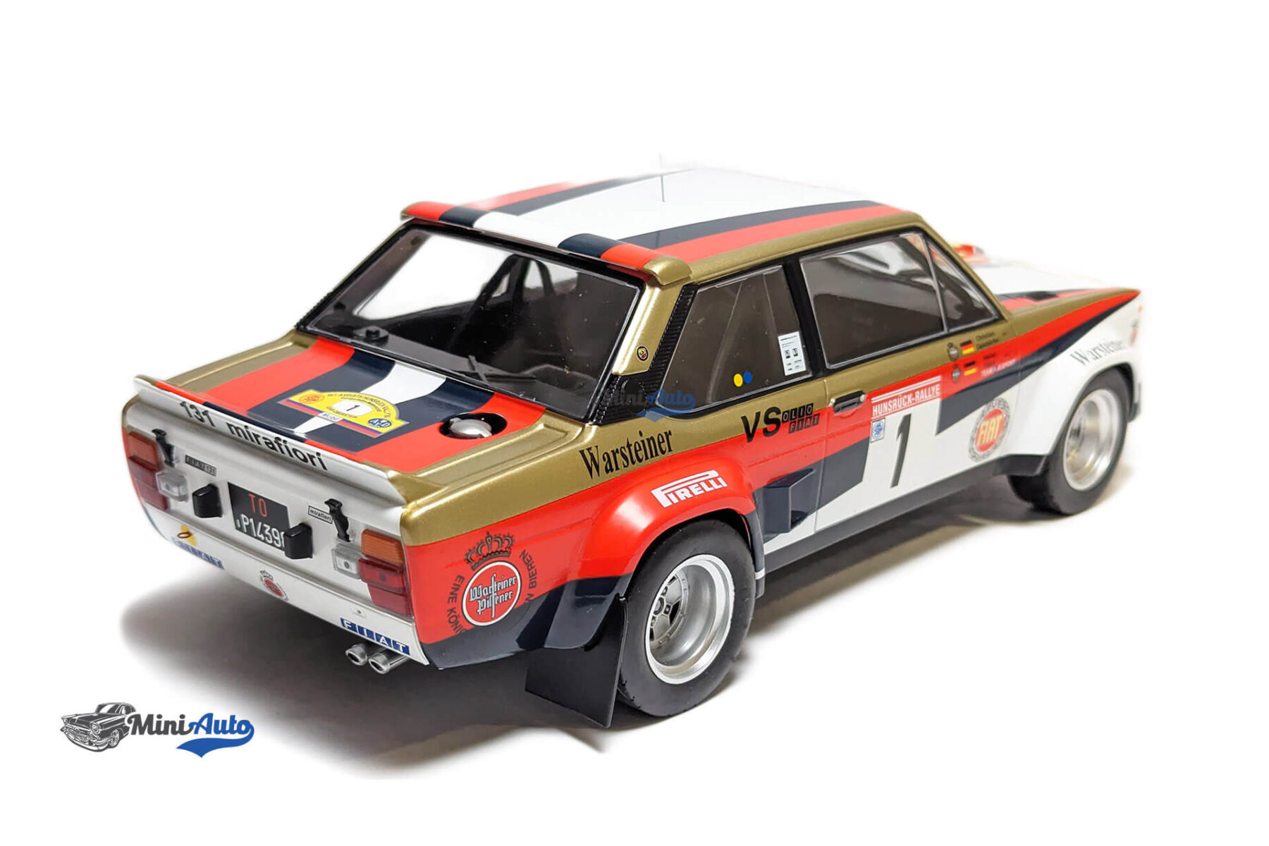 Fiat 131 Abarth, No.1 team AA Sport Warsteiner Rallye DM  Rally Hunsrück - 1980 - White - Image 6