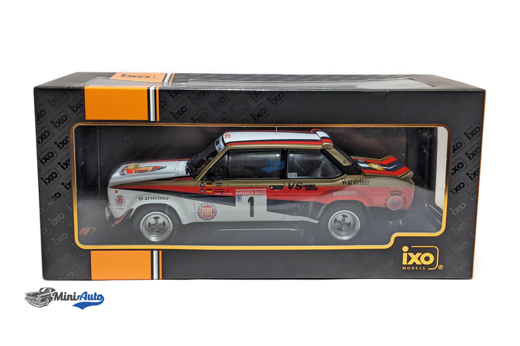 Fiat 131 Abarth, No.1 team AA Sport Warsteiner Rallye DM  Rally Hunsrück - 1980 - White - Image 8