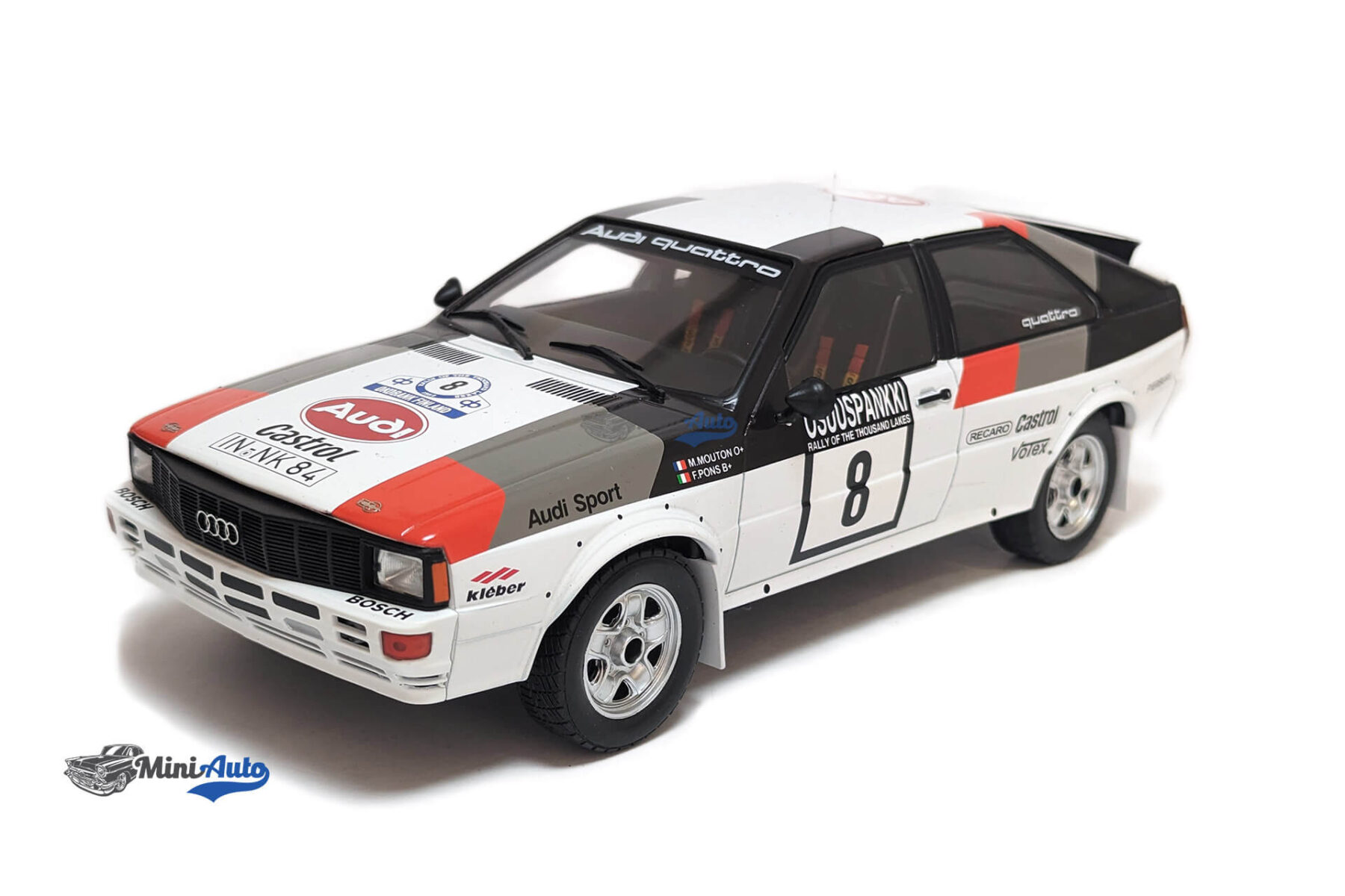 Audi Quattro, No.8, Rallye WM, 1000 Lakes Rally 1982 - White - Image 4