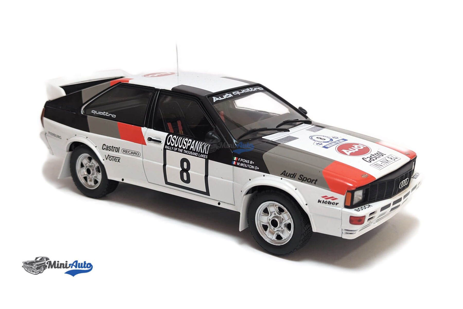 Audi Quattro, No.8, Rallye WM, 1000 Lakes Rally 1982 - White - Image 5