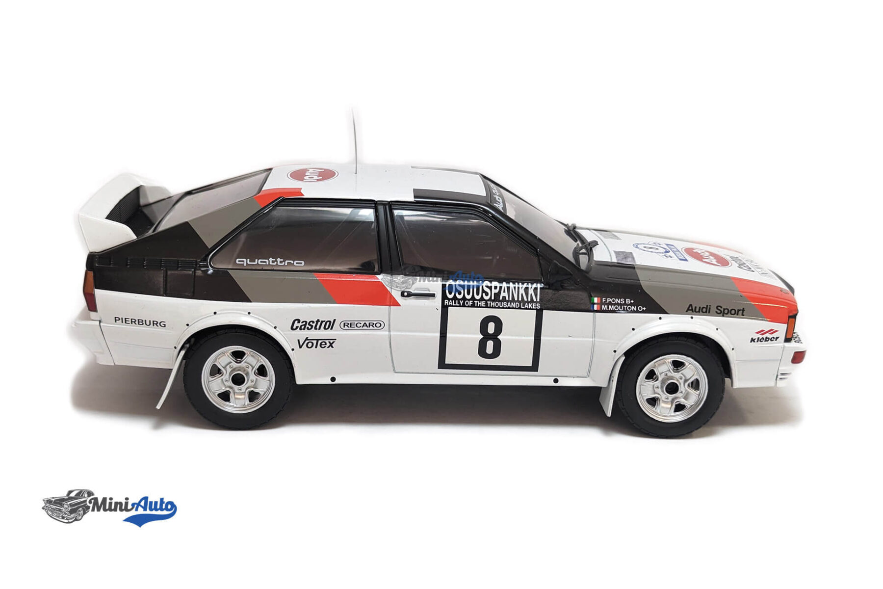 Audi Quattro, No.8, Rallye WM, 1000 Lakes Rally 1982 - White - Image 3