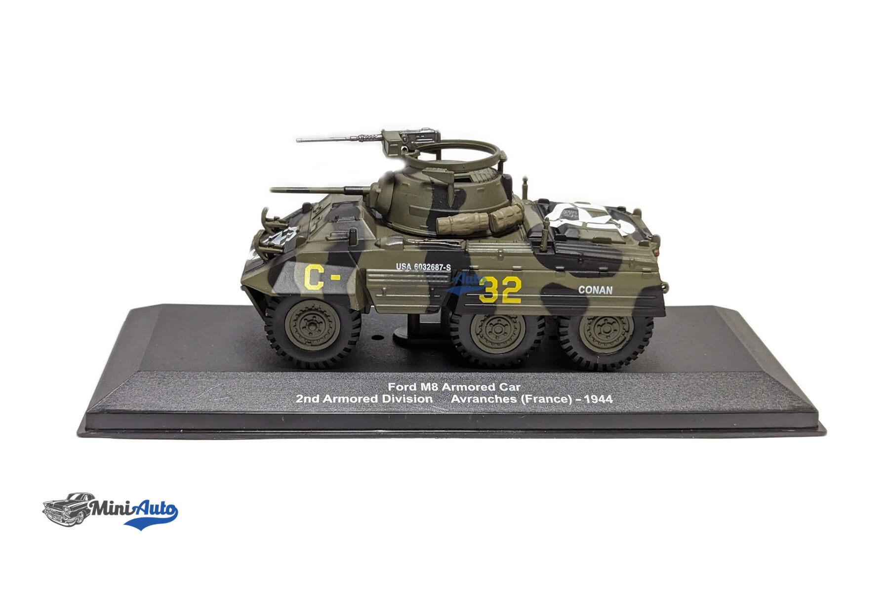 Ford M8 Armored Car 2nd Armored Division Avranches France Military Vehicles Series - 1944 - Green - Image 2