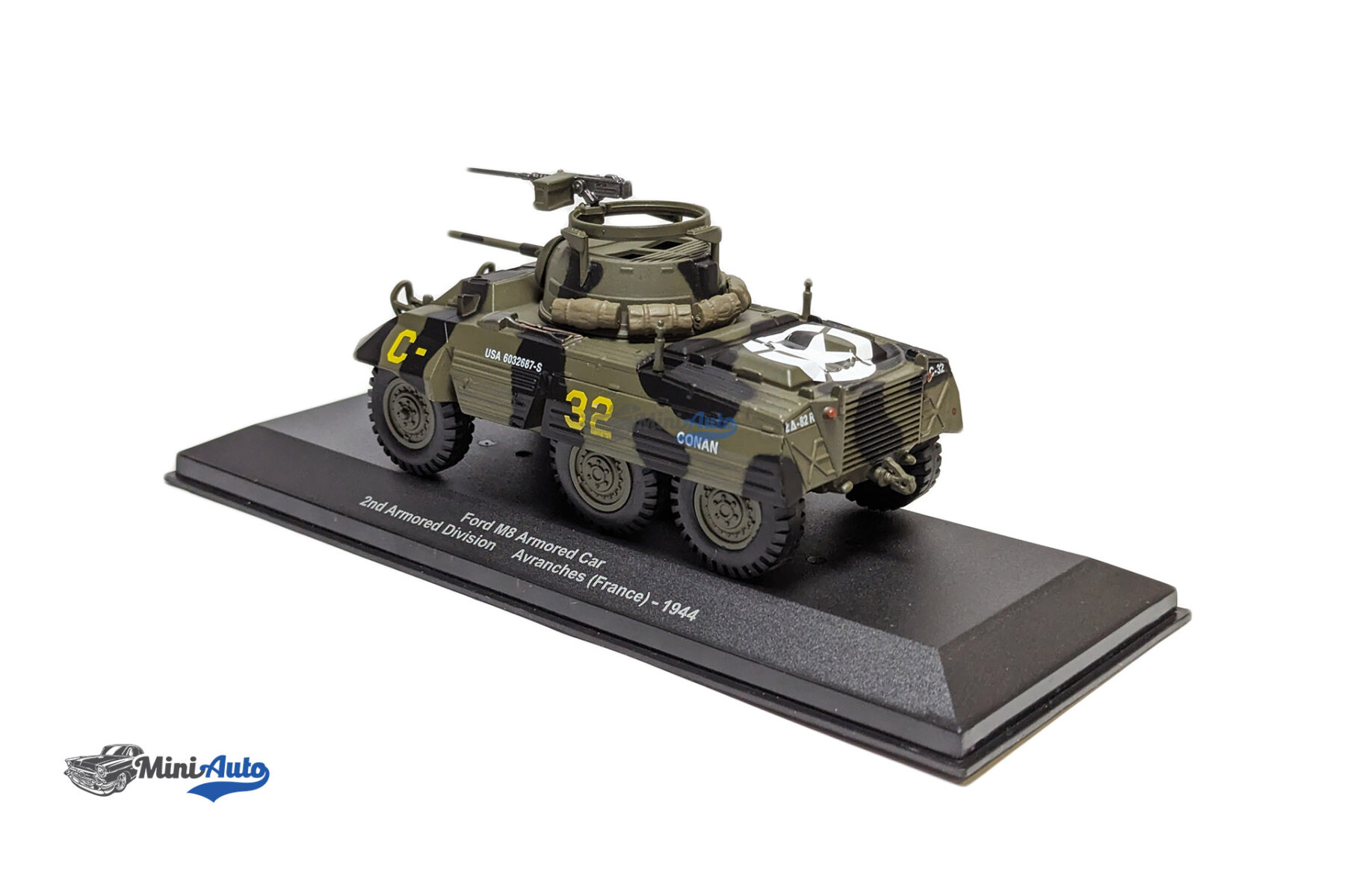 Ford M8 Armored Car 2nd Armored Division Avranches France Military Vehicles Series - 1944 - Green - Image 6