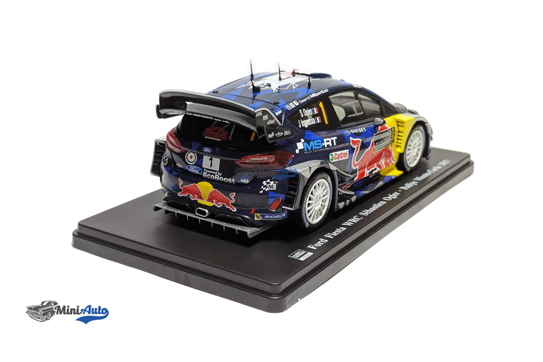 Ford England Fiesta WRC Team M-Sport N1 winner Rally Montecarlo World Champion 2017 S.Ogier-J.Ingrassia - Blue Red Yellow - Image 2