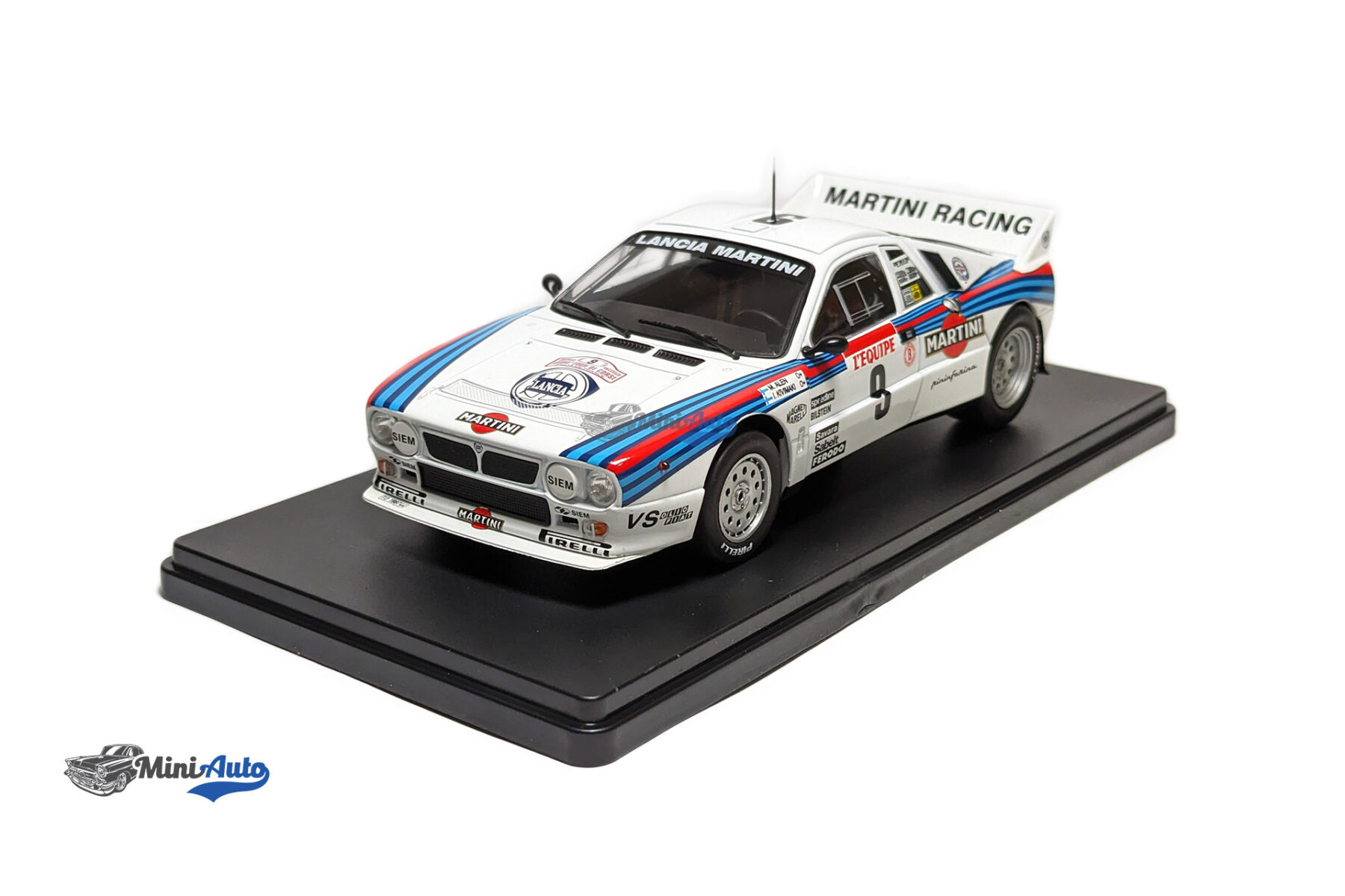 Lancia 037 Rally #9 Winner Rallye Tour de Corse Alen, Kivimäki Altaya - 1983 - White - Image 3