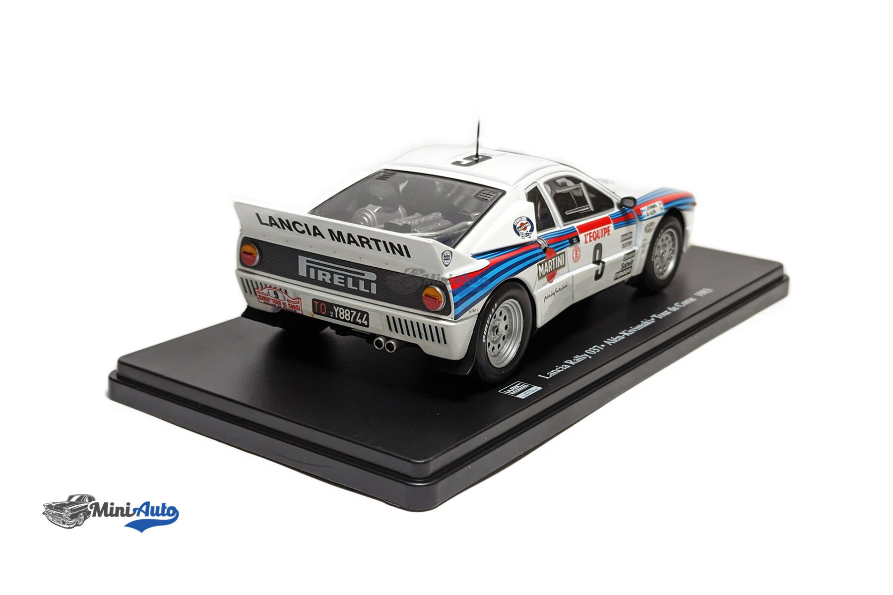 Lancia 037 Rally #9 Winner Rallye Tour de Corse Alen, Kivimäki Altaya - 1983 - White - Image 4