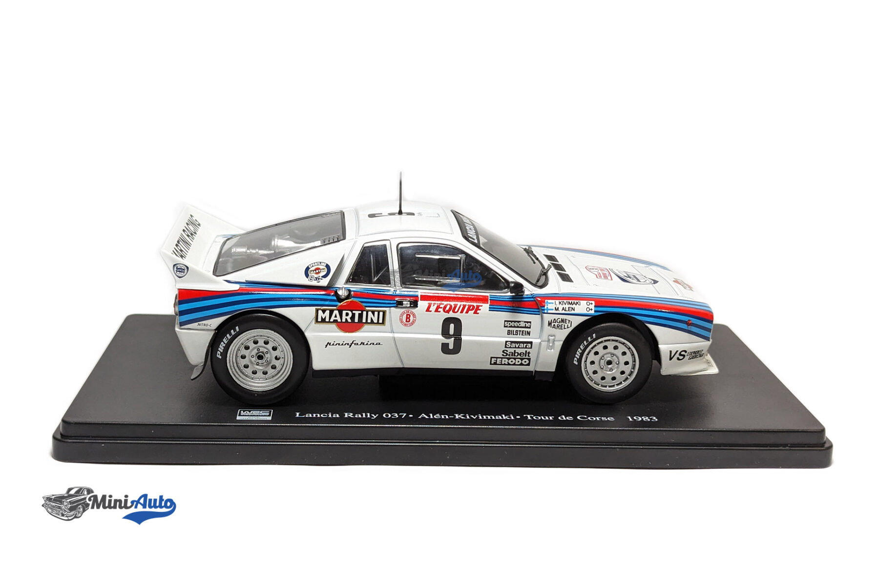 Lancia 037 Rally #9 Winner Rallye Tour de Corse Alen, Kivimäki Altaya - 1983 - White - Image 2