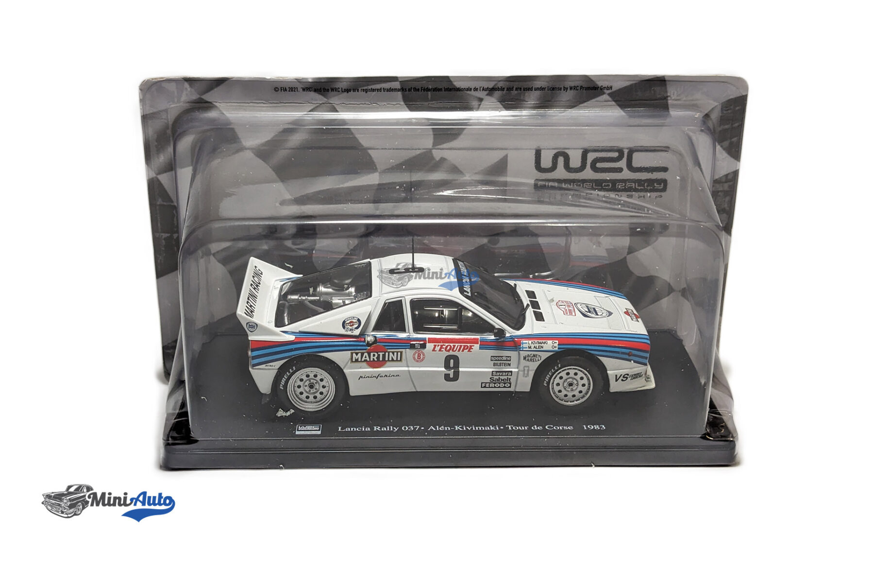 Lancia 037 Rally #9 Winner Rallye Tour de Corse Alen, Kivimäki Altaya - 1983 - White - Image 5