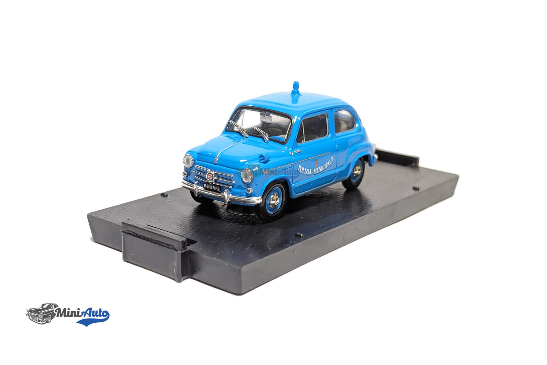 Fiat 600D POLIZIA Municipale ROMA 1960 - Blue - Image 3