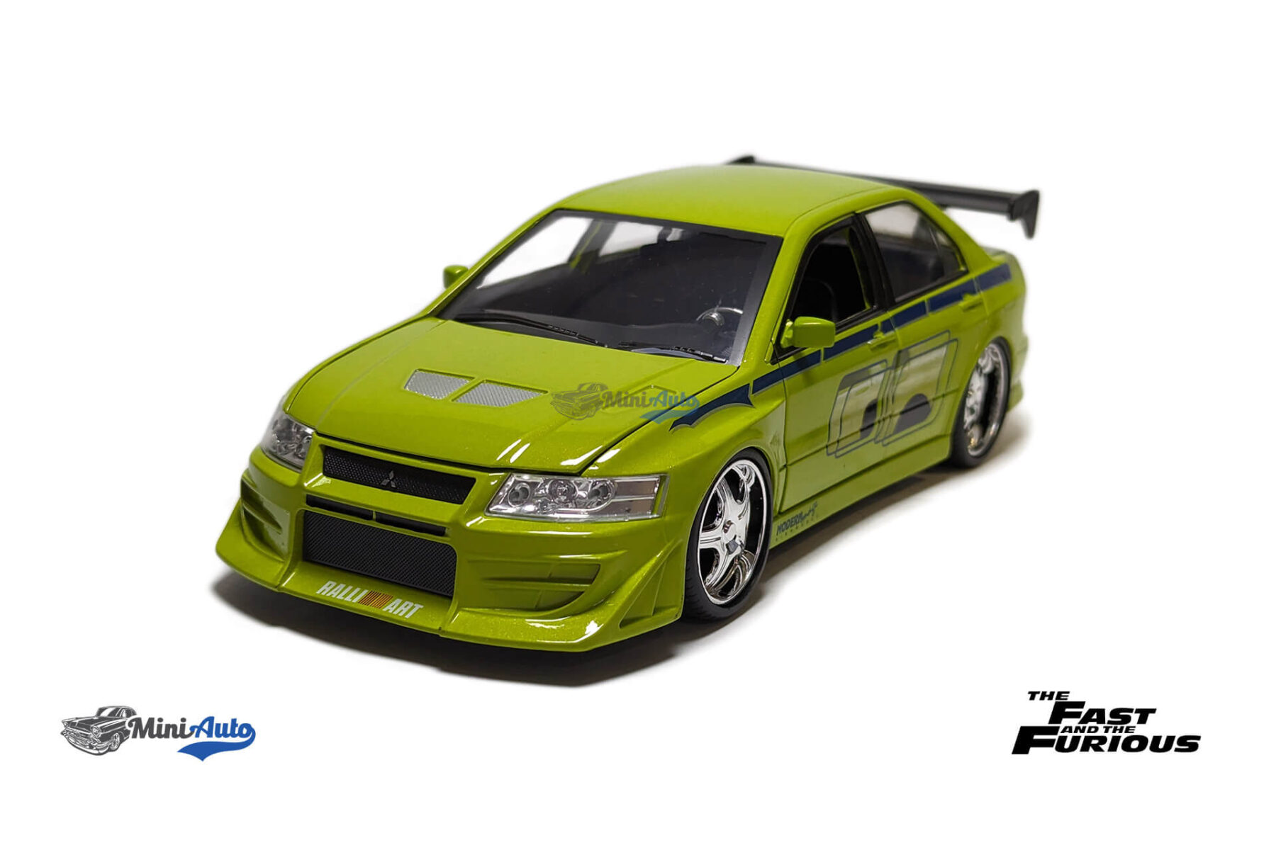 JADA253203052---Mitsubishi-Lancer-Evo-VII-Brian-Fast-and-Furious---Green_1 Mitsubishi Lancer Evo VII Brian Fast and Furious - Green - Image 1