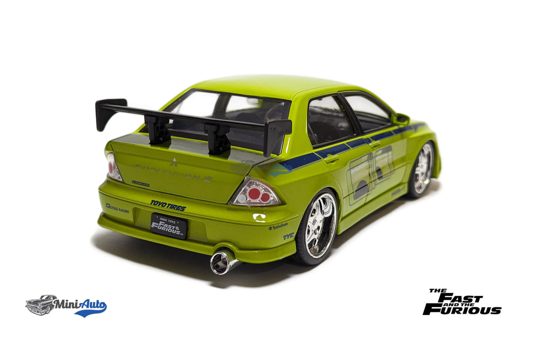 JADA253203052---Mitsubishi-Lancer-Evo-VII-Brian-Fast-and-Furious---Green_2 Mitsubishi Lancer Evo VII Brian Fast and Furious - Green - Image 6