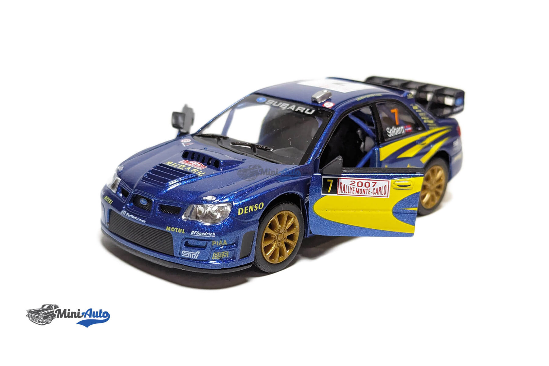 Subaru Impreza WRC #7 Solberg, Blue/Yellow - Image 2