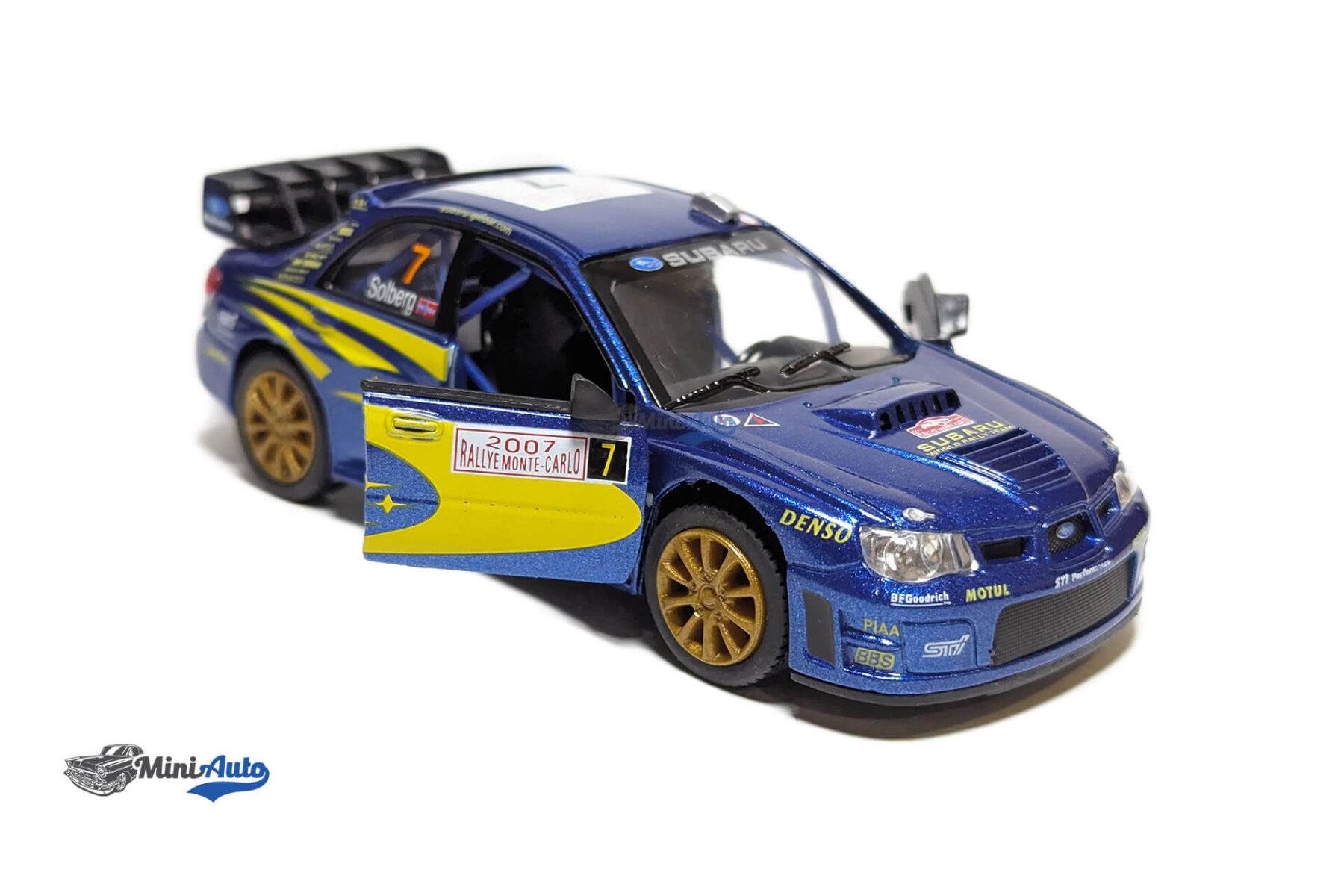 Subaru Impreza WRC #7 Solberg, Blue/Yellow - Image 3
