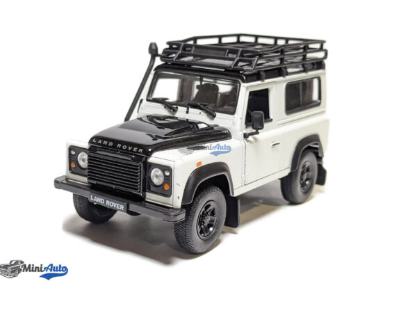 Land Rover Defender with roof rack - White Black