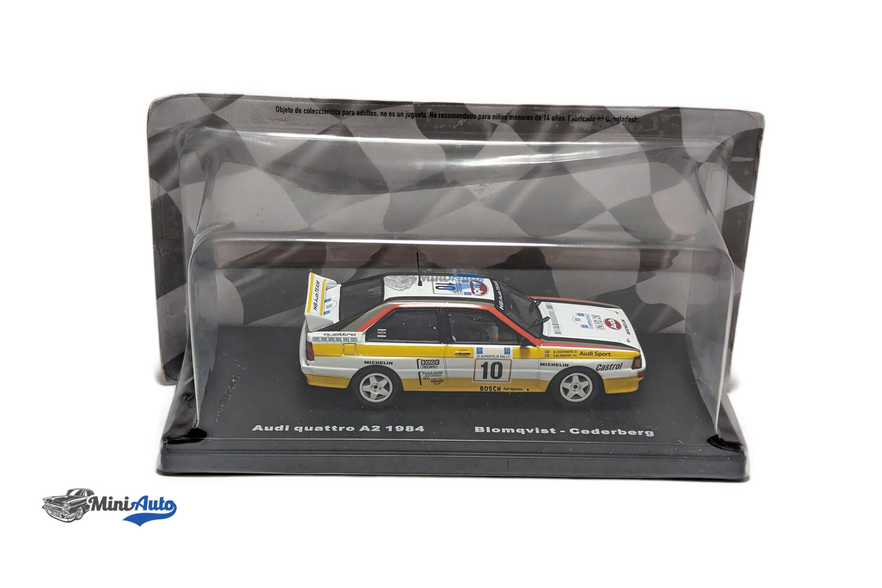 Audi Quattro N 10 Winner Rally Acropolis S.blomqvist - B.cederberg - 1984 - Yellow - Image 5