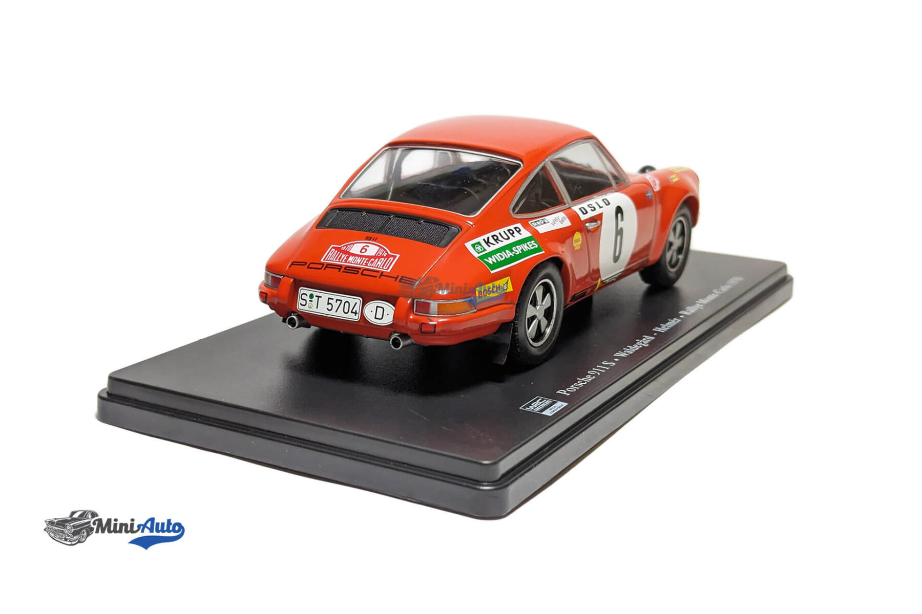 Porsche 911 S #6 Winner Rally Monte Carlo 1970 Waldegard, Helmer - Orange - Image 4