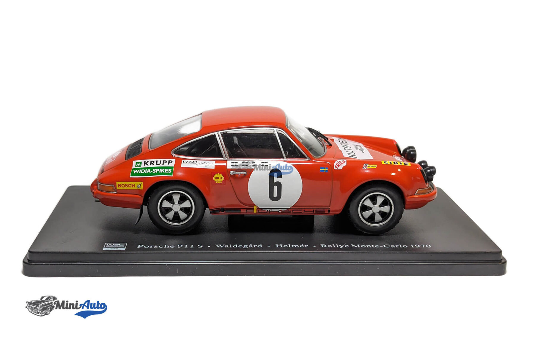 Porsche 911 S #6 Winner Rally Monte Carlo 1970 Waldegard, Helmer - Orange - Image 2