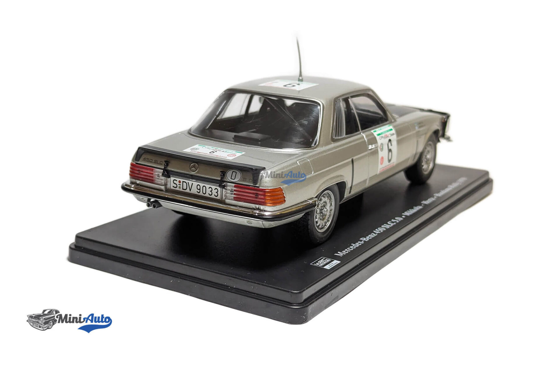 Mercedes-Benz 450 SLC #6 Winner Rally Monte Carlo 1979 Mikkola, Hertz - Grey - Image 4