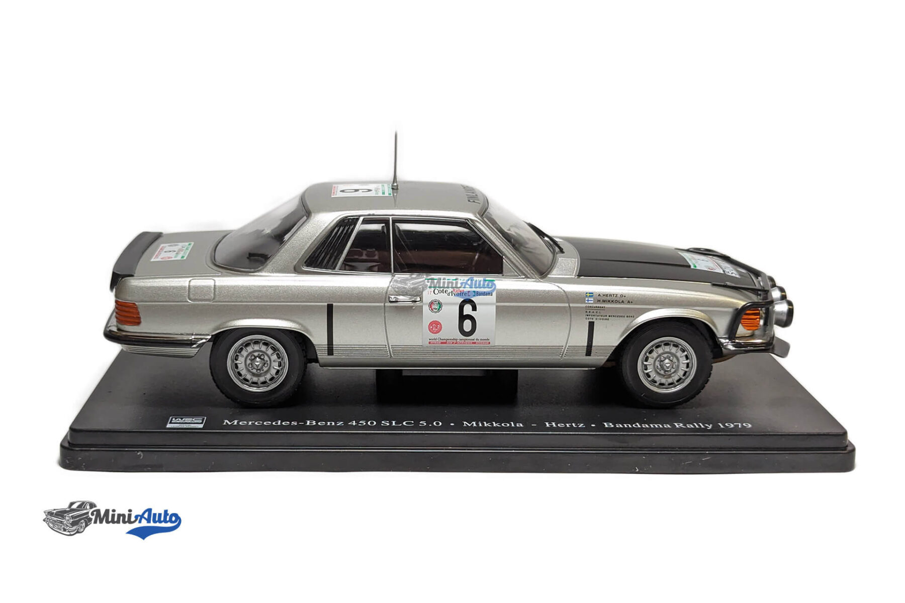 Mercedes-Benz 450 SLC #6 Winner Rally Monte Carlo 1979 Mikkola, Hertz - Grey - Image 2