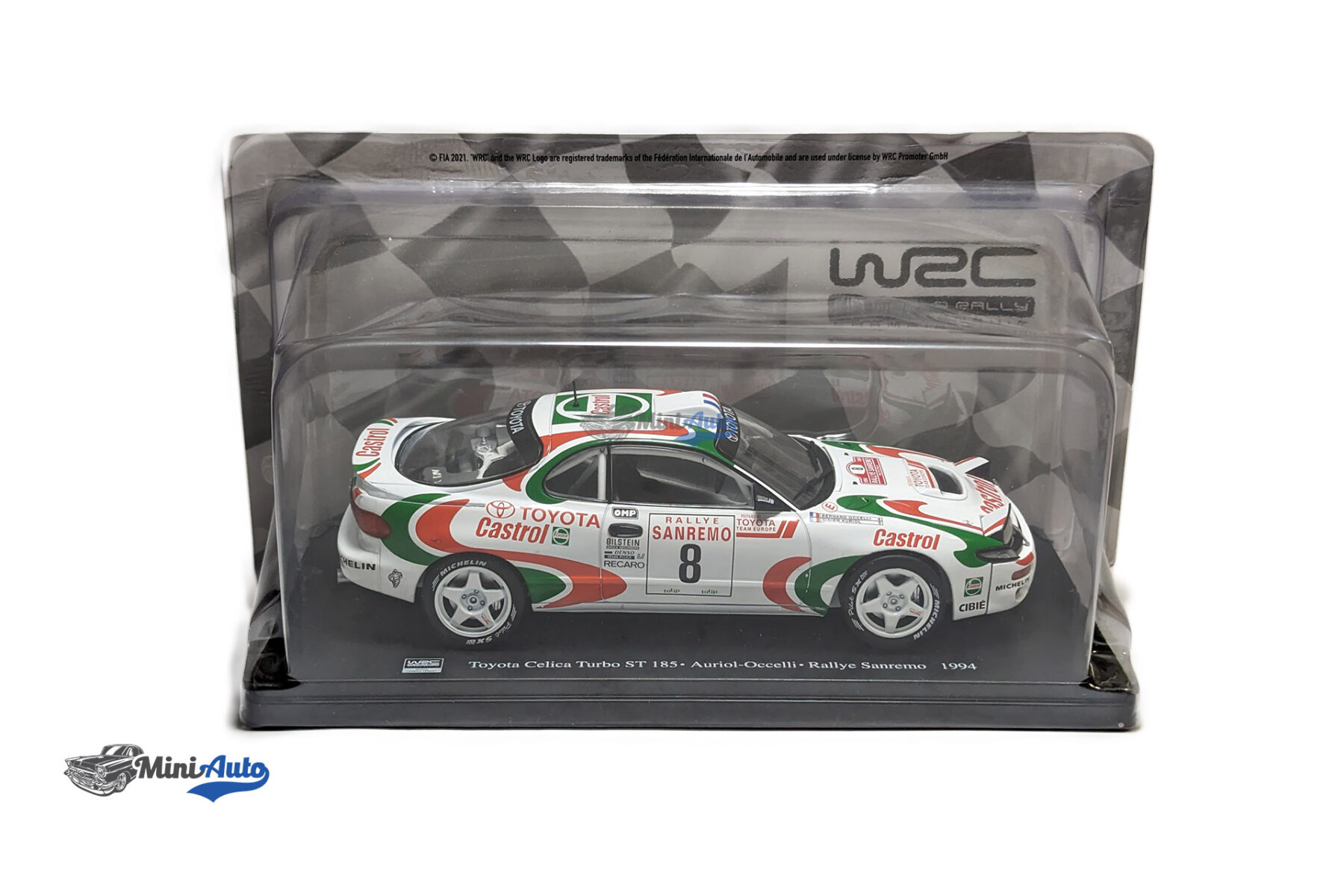 Toyota Celica (ST185) Turbo, No.8, Castrol, Rallye WM, Rallye San Remo, D.Auriol/B.Occelli, 1994 - White - Image 5