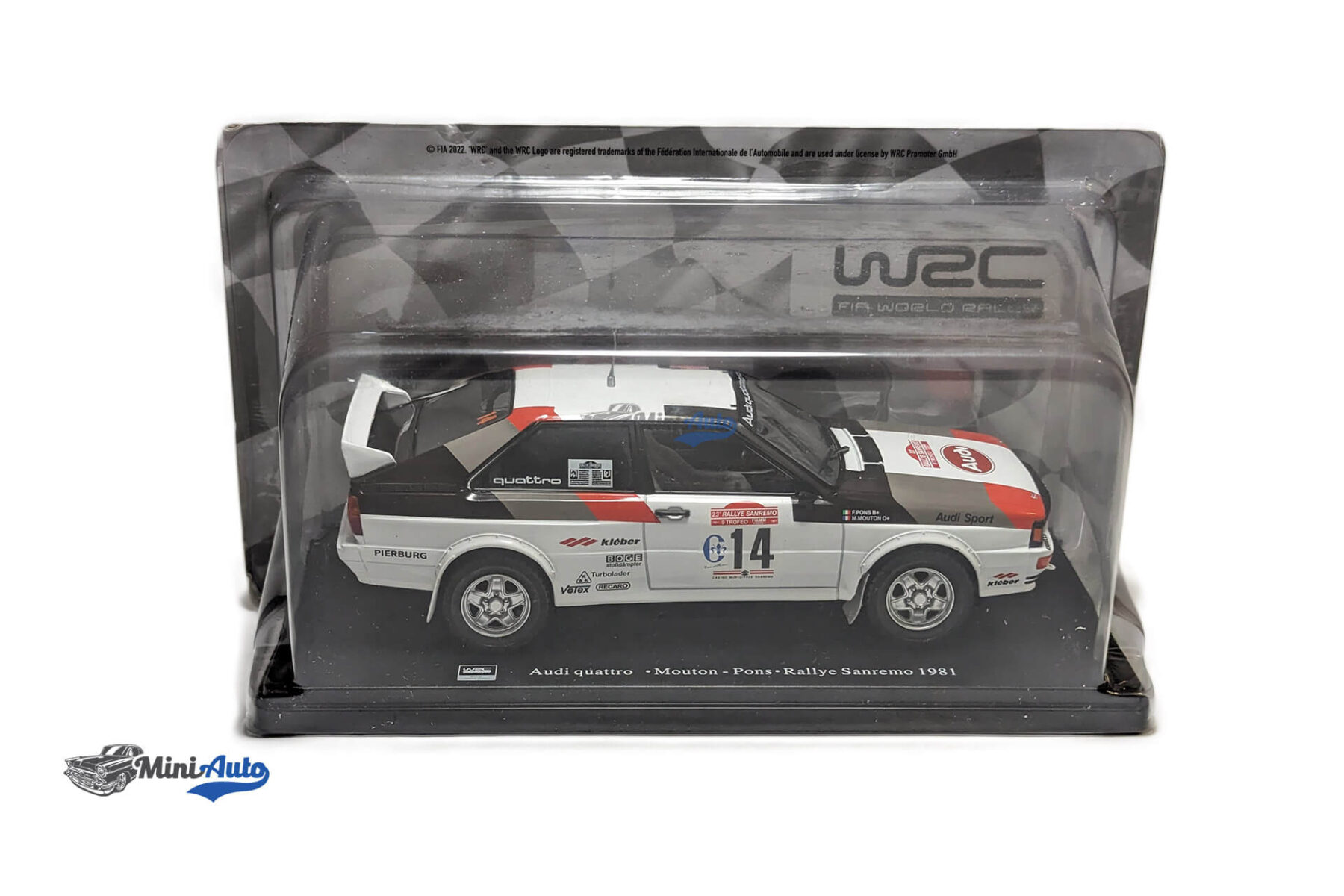 Audi Quattro #14 Winner Rallye SanRemo 1981 Mouton, Pons - White/Black - Image 5