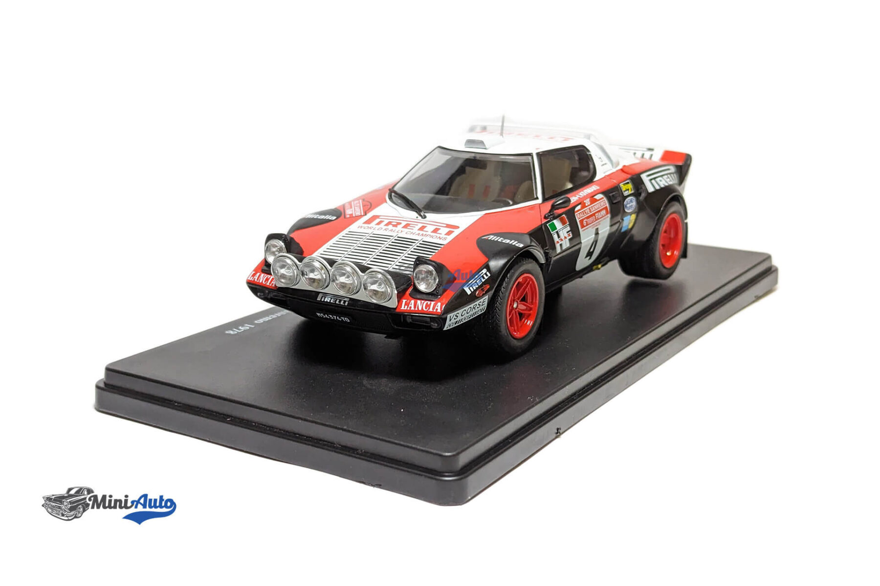 Lancia Stratos HF #4 Winner Rally SanRemo 1978 Alen, Kivimaki - Black/Red/White - Image 3