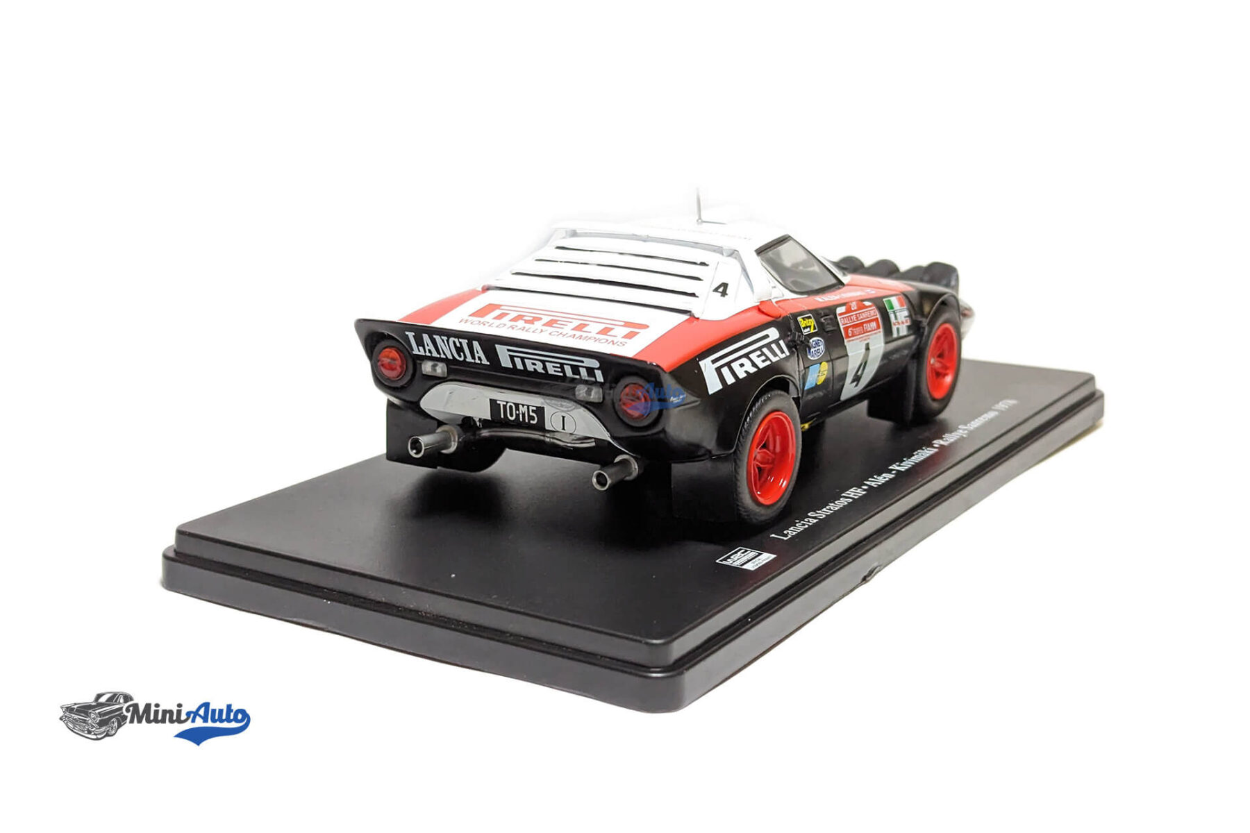 Lancia Stratos HF #4 Winner Rally SanRemo 1978 Alen, Kivimaki - Black/Red/White - Image 4