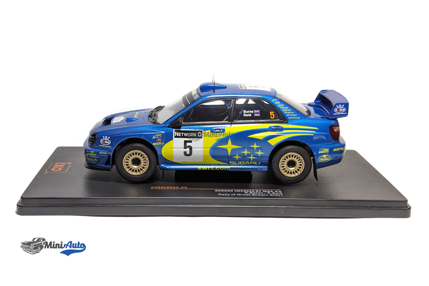 Subaru Impreza S7, No.5, Rallye WM, Rally of Great Britain, R.Burns/R.Reid, 2001 - Blue - Image 2