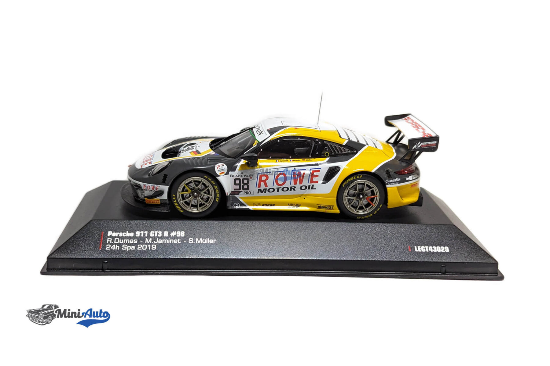 Porsche 911 GT3 R #98 5th 24h Spa 2019 ROWE Racing - White - Image 2