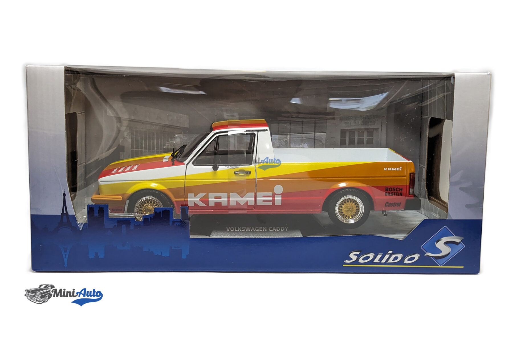 Volkswagen Caddy Pick-up MKI Kamei Tribute 1982 - White/Yellow/Red - Image 7
