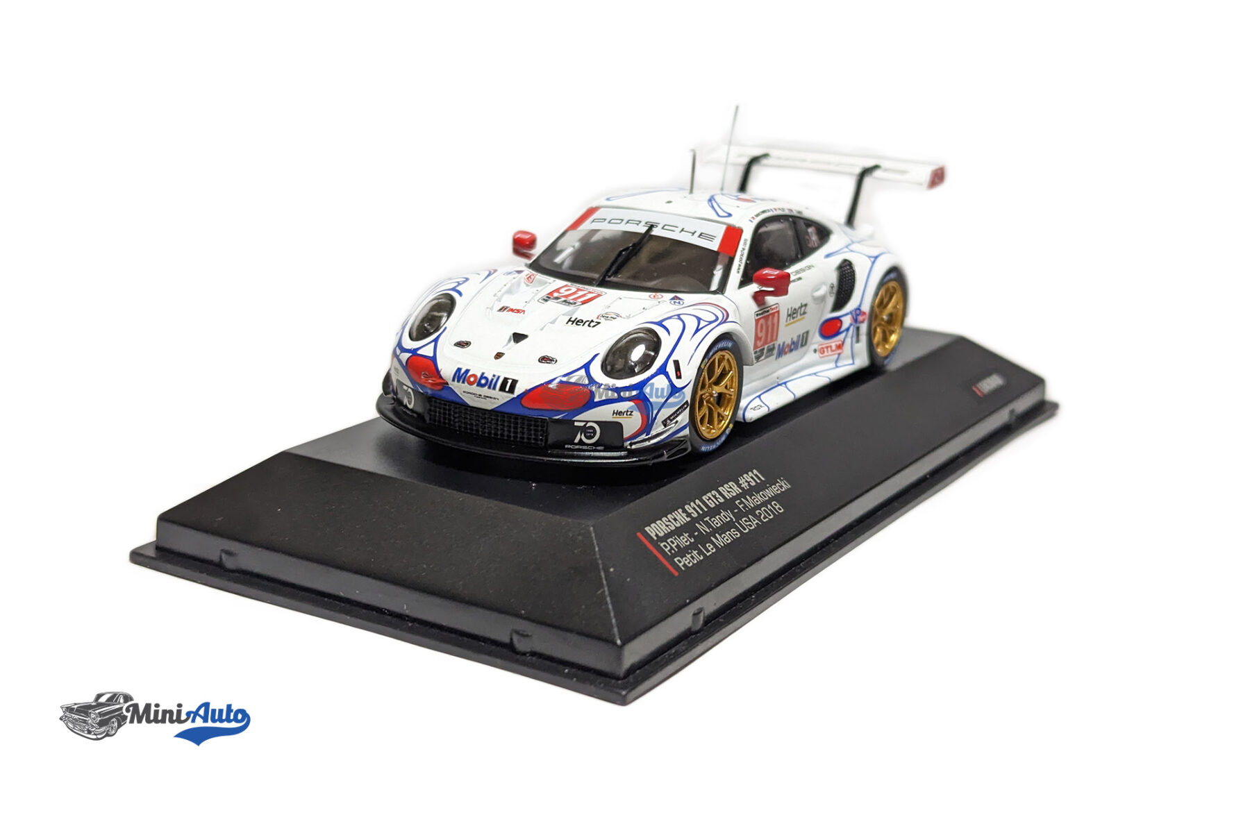 Porsche 911 991 RSR Team Porsche GT N 911  Road Atlanta 2018 P.Pilet - N.Tandy - F.Makowiecki - White - Image 3