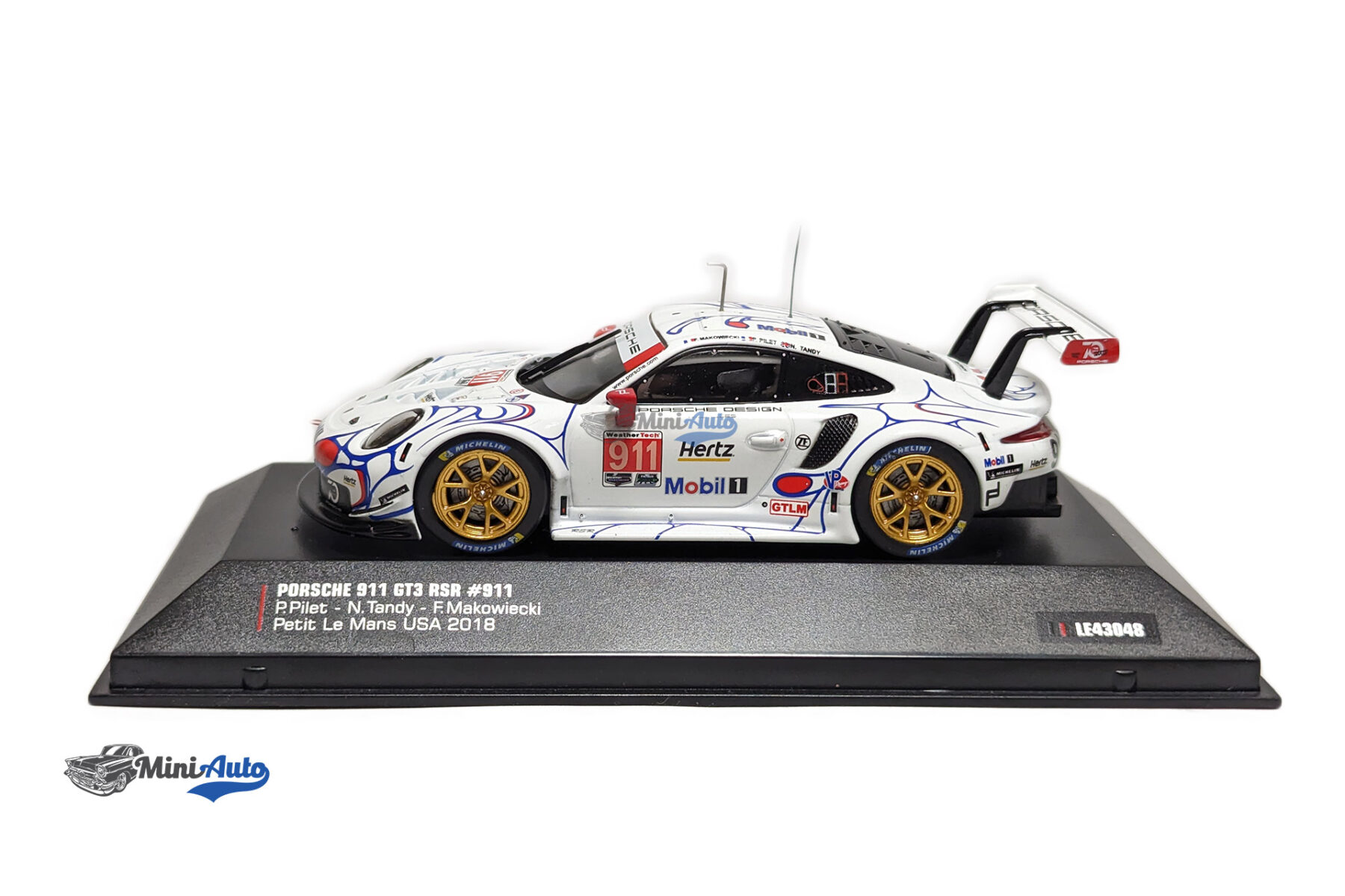 Porsche 911 991 RSR Team Porsche GT N 911  Road Atlanta 2018 P.Pilet - N.Tandy - F.Makowiecki - White - Image 2